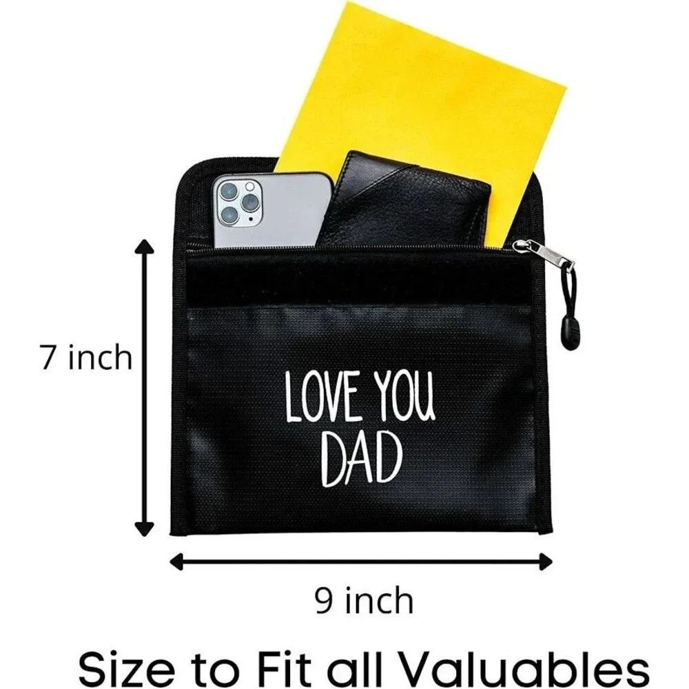 Dad Gifts from Son, Daughter- Fireproof and Water Resistant Document Bag, 9x7